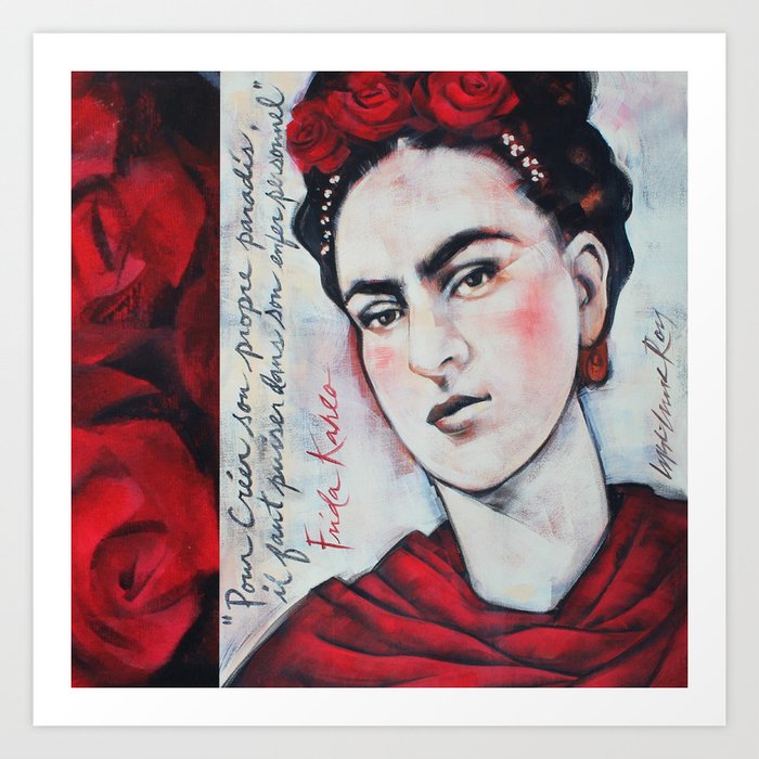 Portrait of Frida Kahlo Art Print