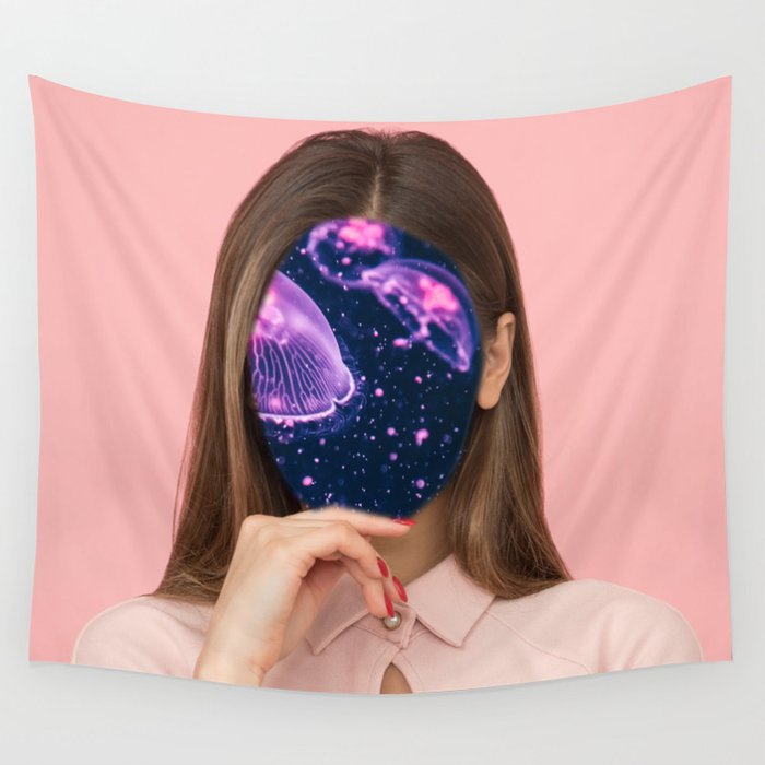masked · underwater love Wall Tapestry