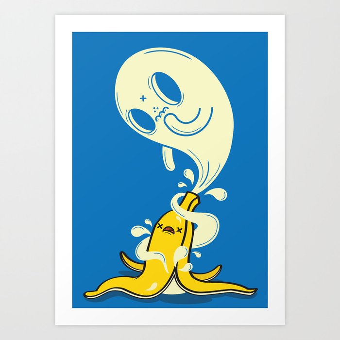 Banana Ghost Art Print