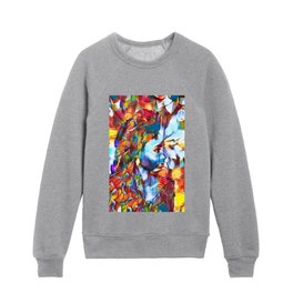 Vibrance, Colors of the African sunrise... African American female portrait painting Kids Crewneck