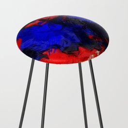 Red Blue Counter Stool