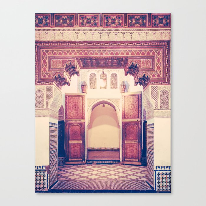 Moroccan Ornate Woodwork Doorway Fine Art Print Canvas Print