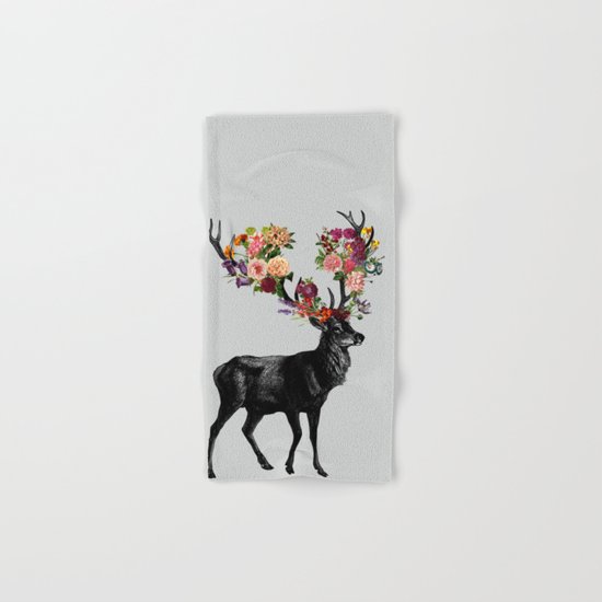 Spring Itself Deer Floral Hand & Bath Towel