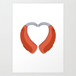 Heart Shaped Hearing Aid Art Print
