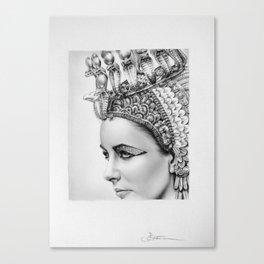 Elizabeth Taylor Cleopatra Portrait Canvas Print