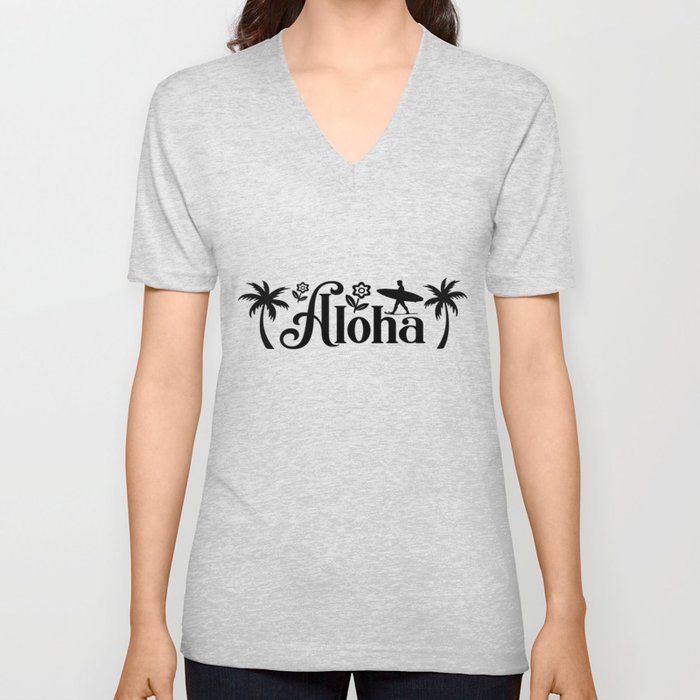 Aloha V Neck T Shirt