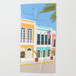 Old San Juan, Puerto Rico Beach Towel