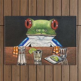 "Tequila Frog" - Frogs After Five collection Outdoor Rug