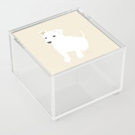 white dog Acrylic Box