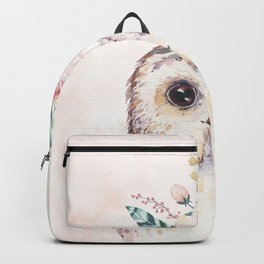 Forest Owl Pink by Nature Magick Backpack