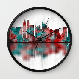 Jakarta Indonesia Skyline Wall Clock | Watercolor, Landmarks, Artistic, Wall, City, Print, Art, Cityscape, Homedecor, Jakarta 