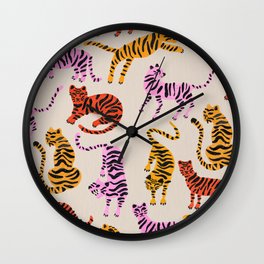 Tiger Collection – Pink & Yellow Palette Wall Clock