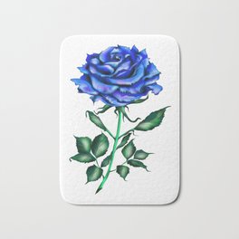 The rose is blue. Rose of love.    Bath Mat