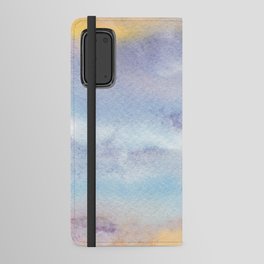 Watercolor Sunset on a Green Pasture Android Wallet Case