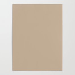 NOMADIC DESERT Warm Neutral color. Solid color Poster