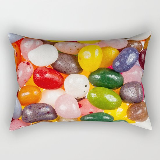 Cool colorful sweet Easter Jelly Beans Candy Rectangular Pillow