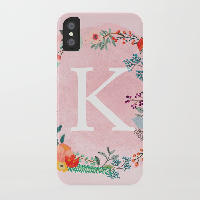 Flower Wreath With Personalized Monogram Initial Letter K On Pink Watercolor Paper Texture Artwork Iphone Case By Aba2life Society6 I'm trying to reset my google profile photo to the default one with a the letter of my first name on color background. flower wreath with personalized monogram initial letter k on pink watercolor paper texture artwork iphone case by aba2life