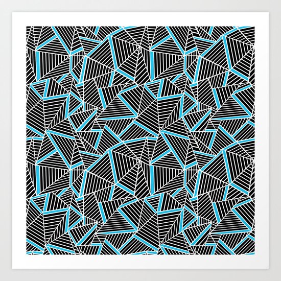 Ab 2 Repeat Blue Art Print