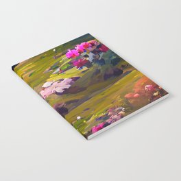 Flower Field and Volcano Notebook