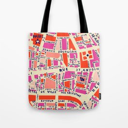 paris map pink Umhängetasche | Graphic Design, Drawing, Street, Curated, Ink Pen, City, Paris, France, Illustration, French 