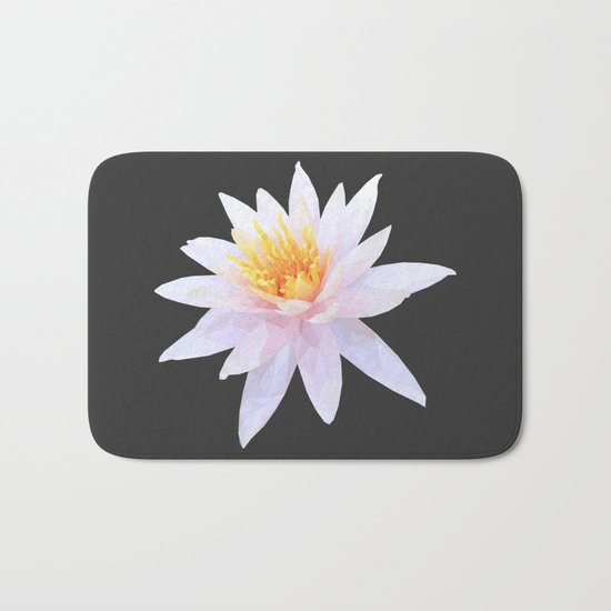 Geometric Lotus Flowers Bath Mat