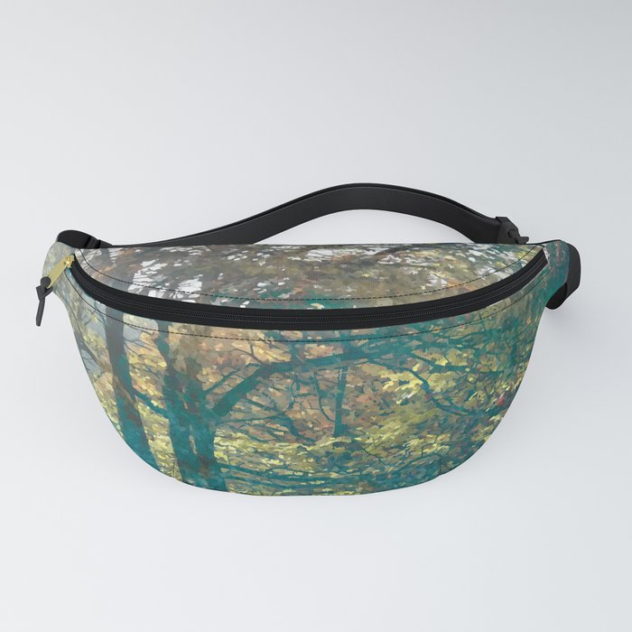 Aqua blue forest 3 Fanny Pack