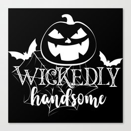 Wickedly Handsome Cool Halloween Canvas Print