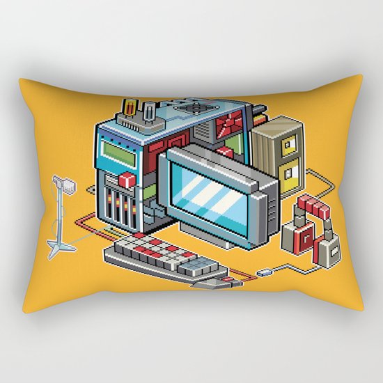 8bit computer Rectangular Pillow