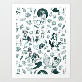 Mermaid Party Art Print