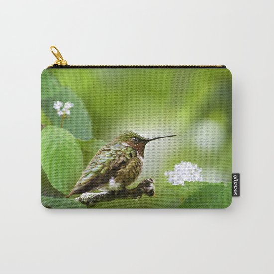 Hummingbird Sitting Carry-All Pouch