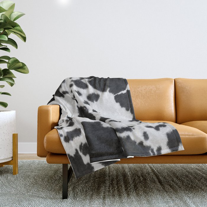 Cowhide Animal Print (xii 2021) Throw Blanket