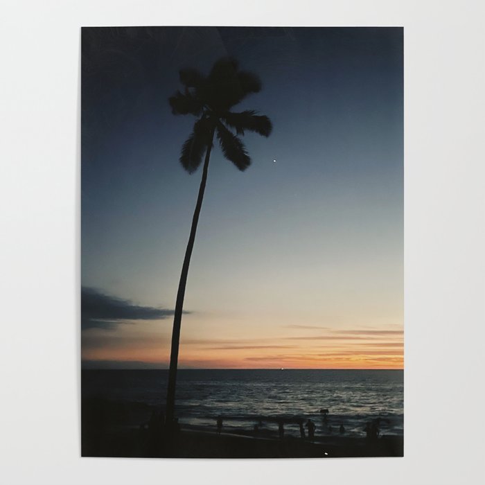 Sunset Palm Tree Poster
