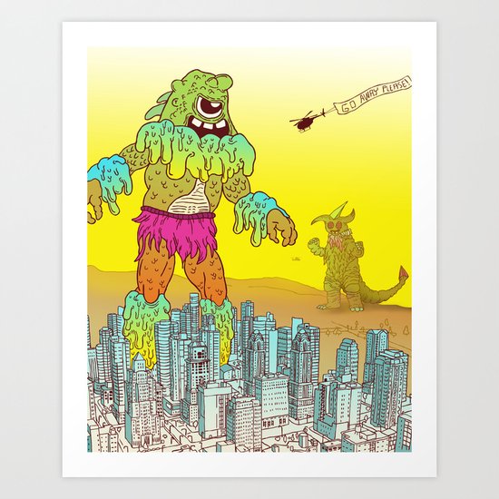 Giant Monster Diplomacy Art Print