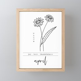 April Birth Flower | Daisy Framed Mini Art Print
