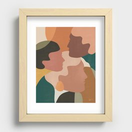 Faces and seasons Recessed Framed Print