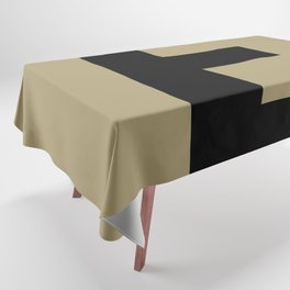 Letter E (Black & Sand) Tablecloth