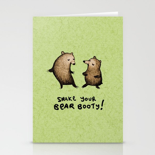 Bear Booty Dance Stationery Cards