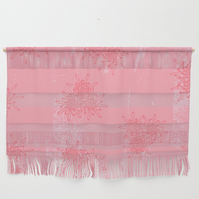 Pink On Pink  Ribbons Wall Hanging