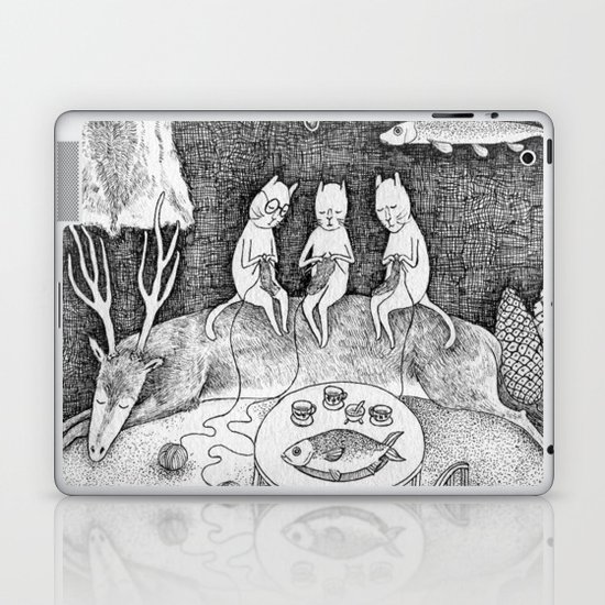 Knitting Cats Laptop & iPad Skin