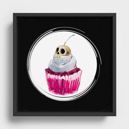 Dead Velvet Cupcake Framed Canvas