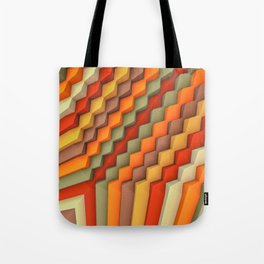 Exponential Edges Autumn Palette Geometric Abstract Artwork Tote Bag