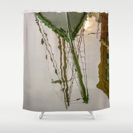 Sunset Reflection of a Sailboat Shower Curtain