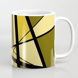 Mikado gold yellow triangles graphic Design Geo Coffee Mug