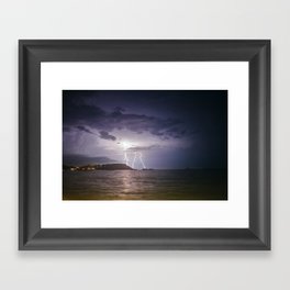 Lightning Storm over Koh Samui Framed Art Print