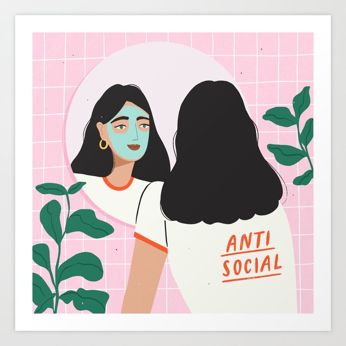 Anti Social Art Print