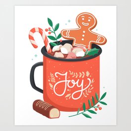 Funny design hot-cocoa-christmas Art Print