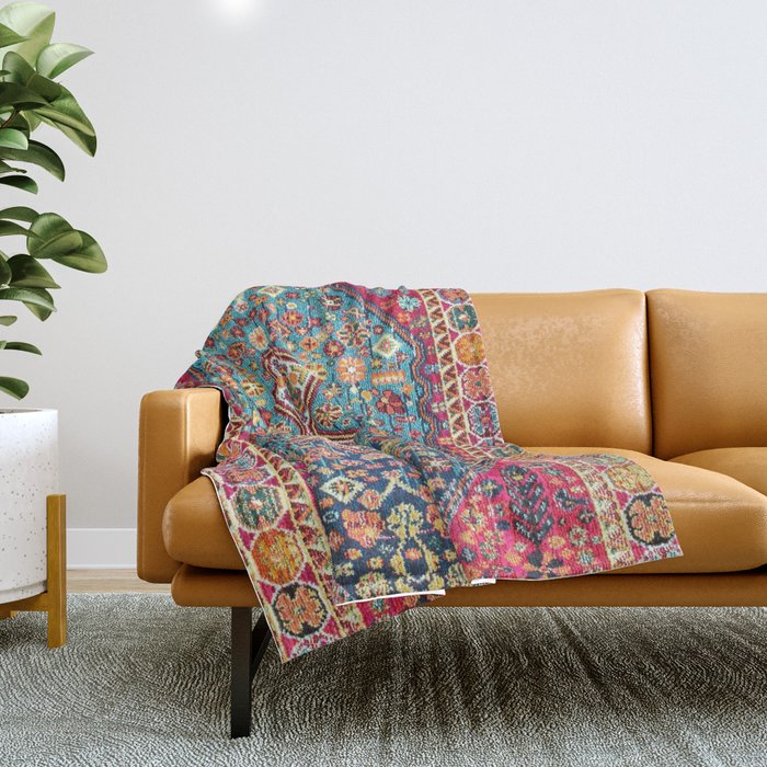 Oriental Heritage Moroccan Carpet Style Throw Blanket