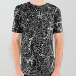 Hartford Black Map All Over Graphic Tee