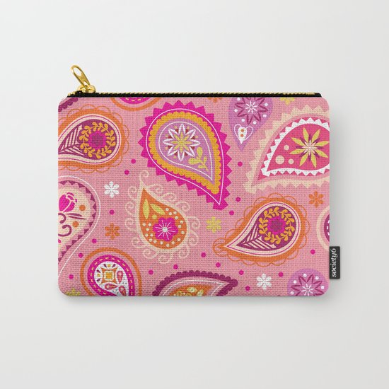 Colorful summer paisleys Carry-All Pouch