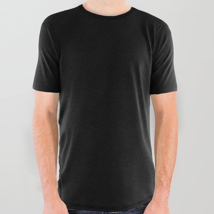 Solid Black All Over Graphic Tee